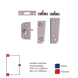 Kit 01P - Porta Simples Pivolante