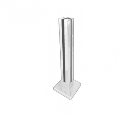 Torre Quadrada de Inox - Branco 400mm