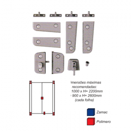 Kit 08P - Porta Dupla Pivolante