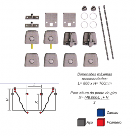 Kit 14P - Basculoante/Fixo Basculante